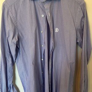Roberto Cavalli Blue and White Patterned Shirt